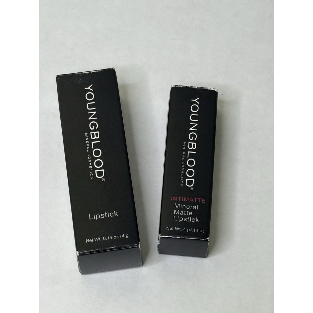 2 Youngblood Mineral Cosmetics Women Moisturize Lipstick Color Bistro & Flirt